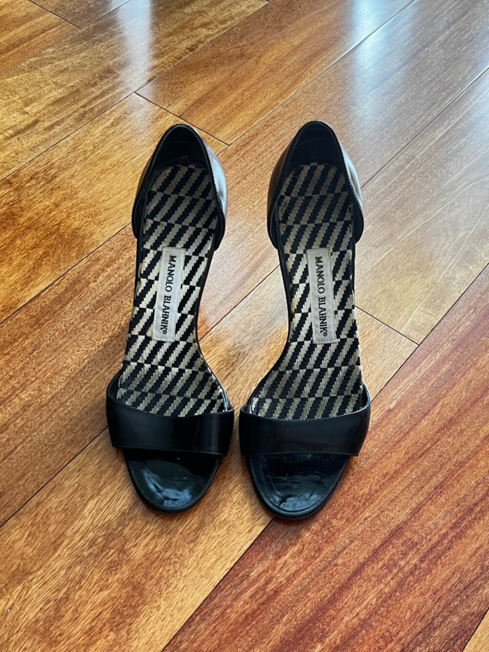 Manolo Blahnik black patent leather heels